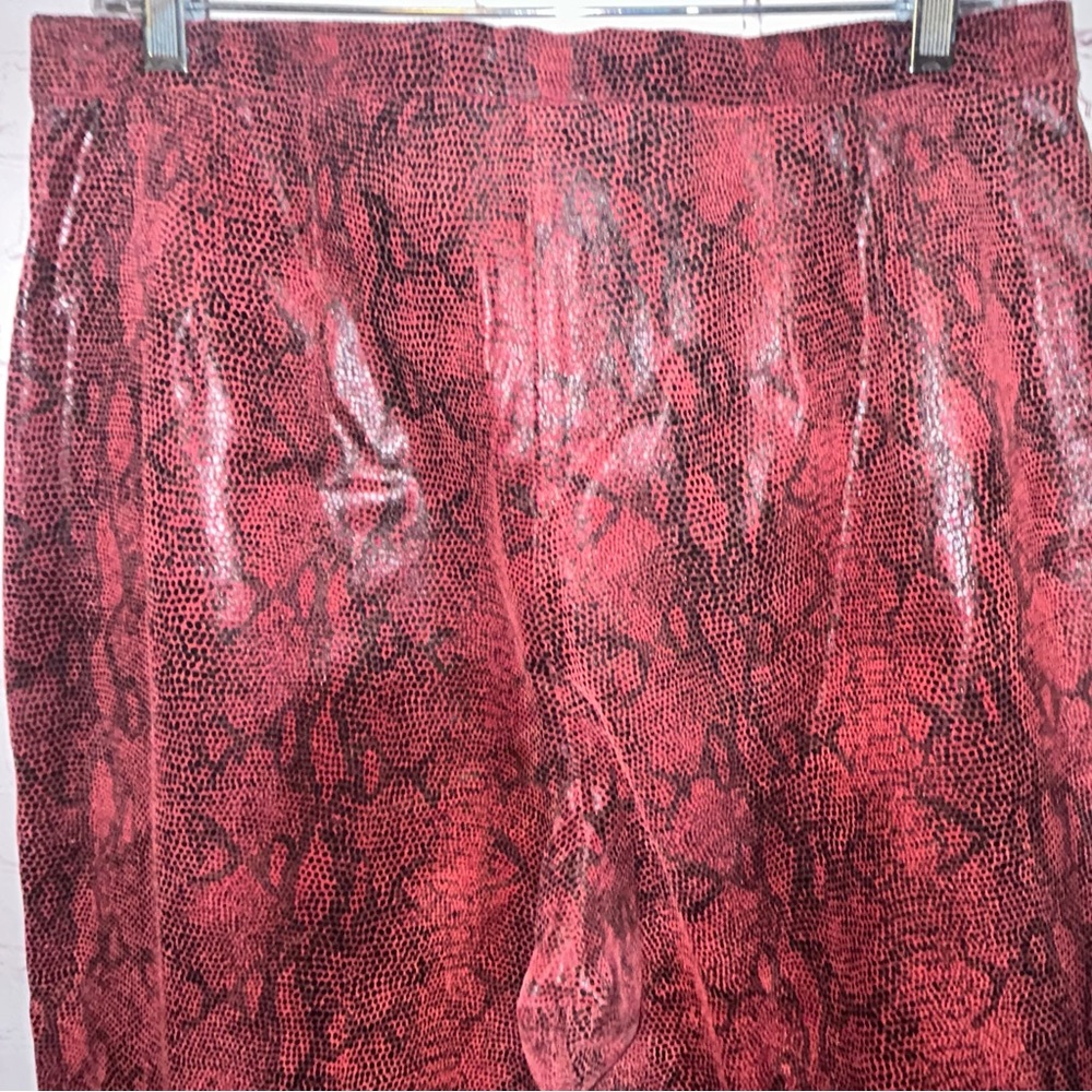 Colebrook & Co. snakeskin print leather‎ pants women’s size 14 - Picture 6 of 8